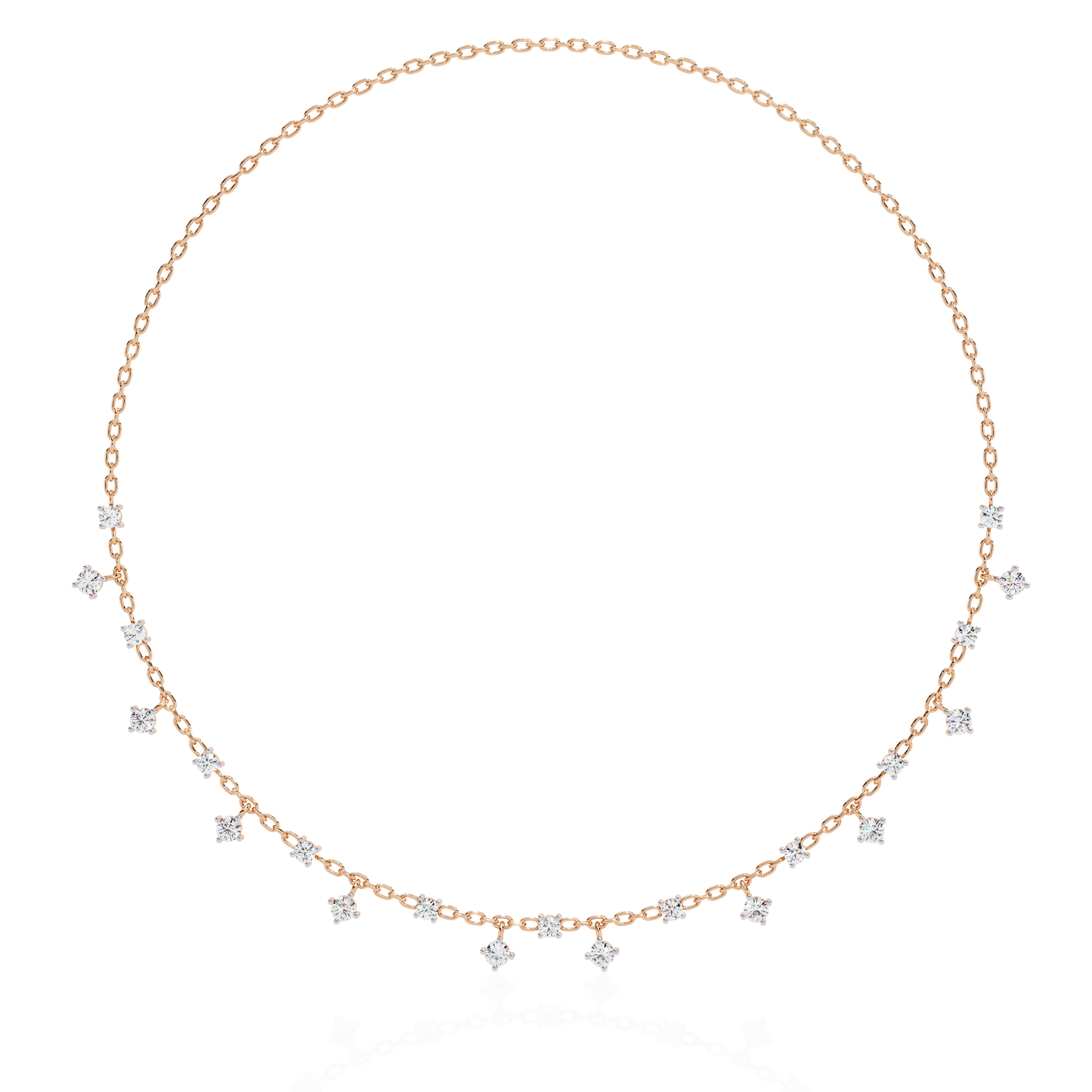 Solitairekart 0.76ct Scattered Natural Diamond Chain-HI Color, VS-SI Clarity